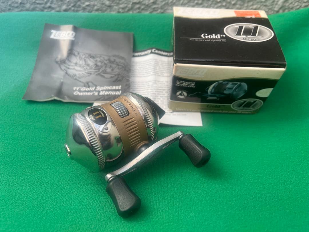 ゼブコ　ZEBCO ゴールド 11 Gold 11 スピンキャスト　付属品有