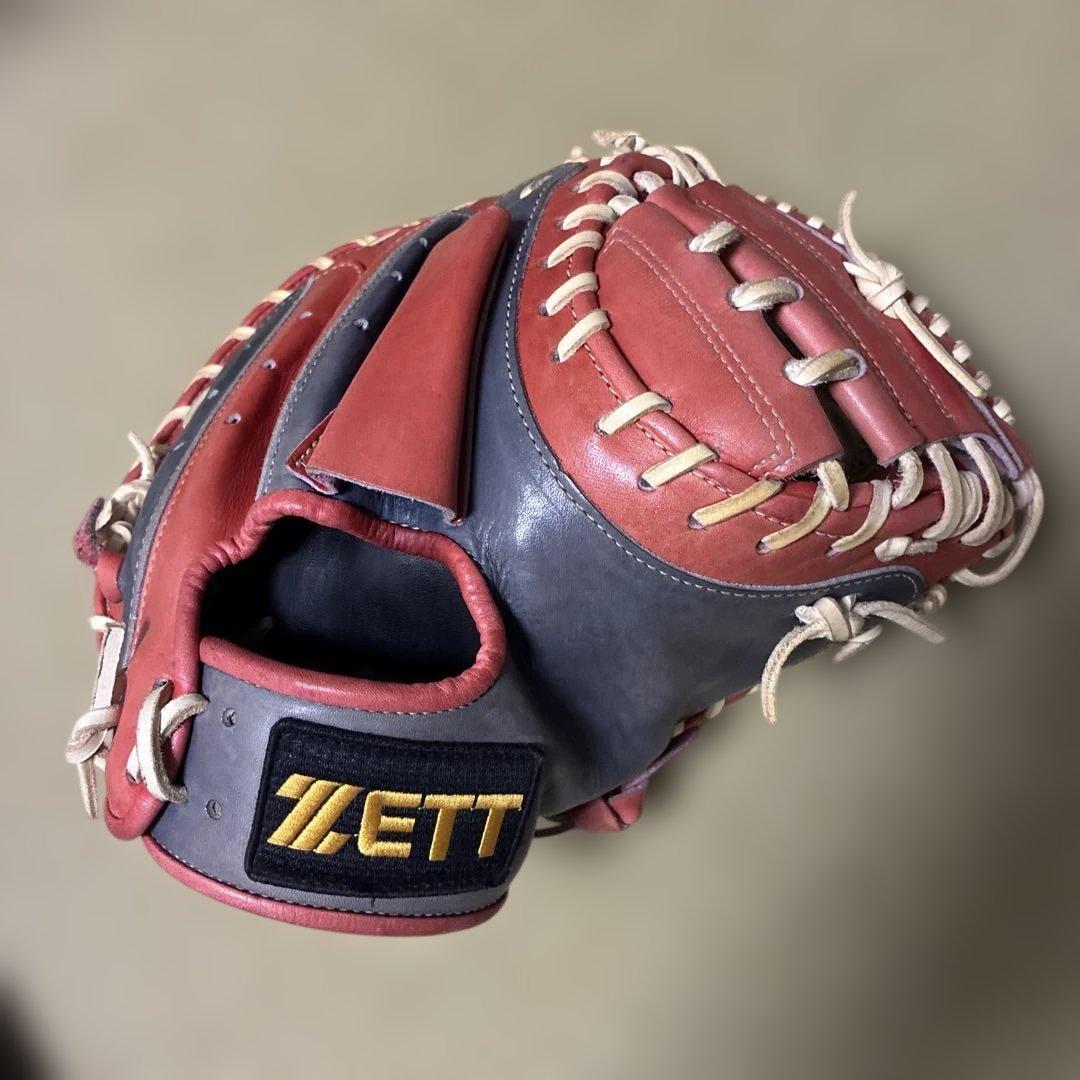 ETT 軟式グローブ プロスタースタイル 赤/グレー