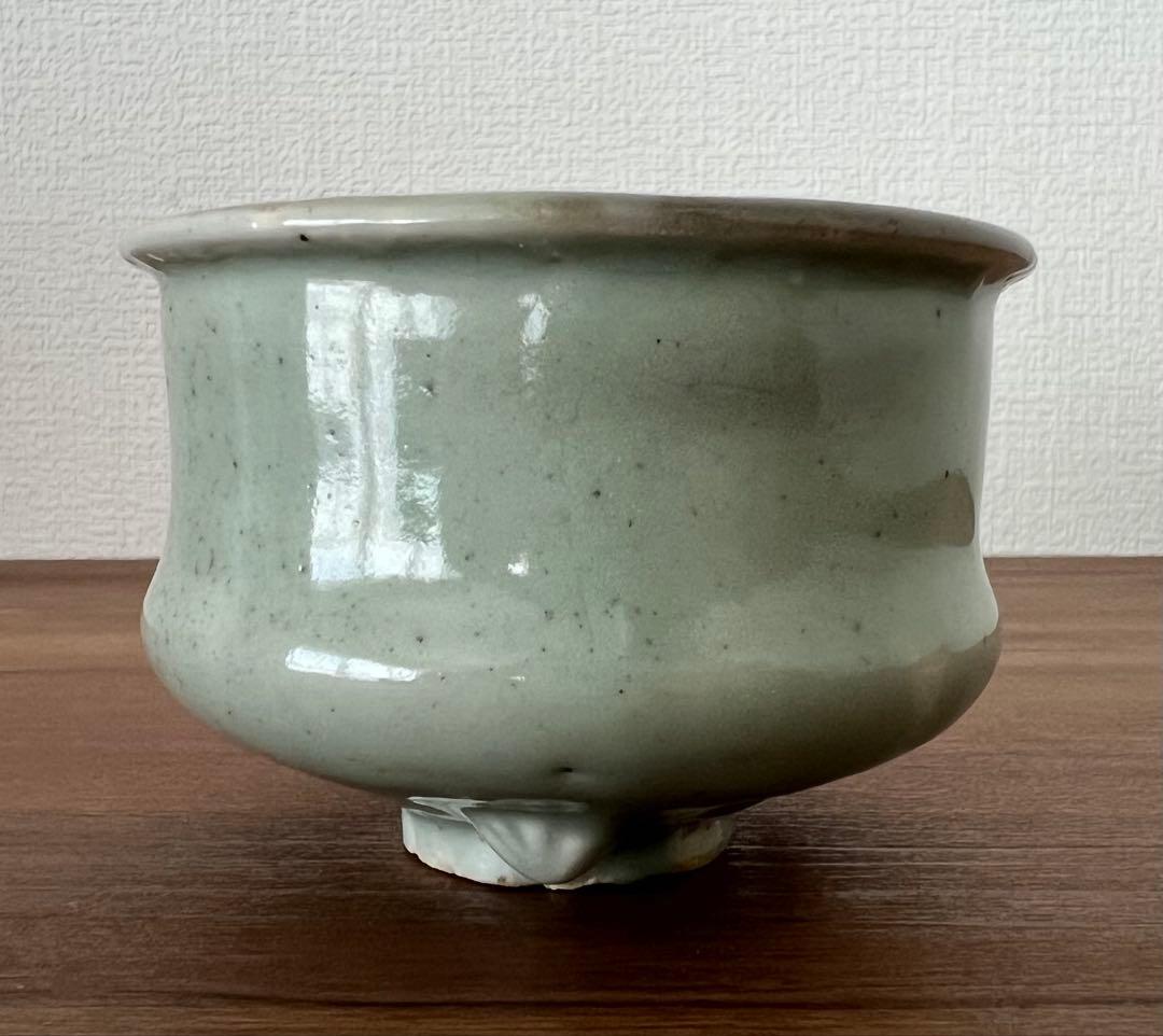 砧青磁千鳥香炉 中国龍泉窯産 箱有 灰有 年代物 香合