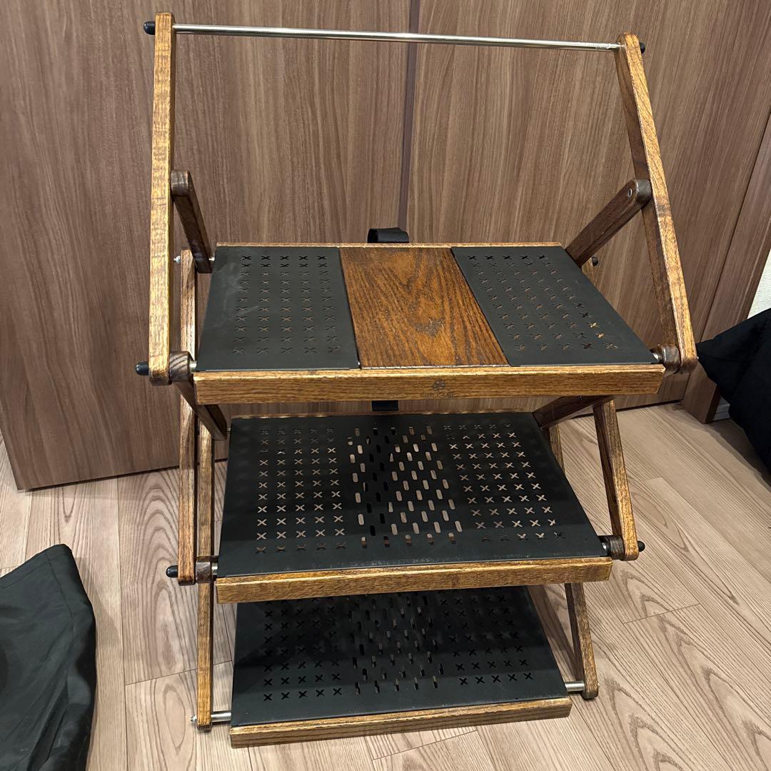 kimicamp キミキャンプ ３段ラック アイアン&ウッド