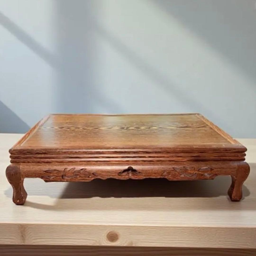 銘木「鉄刀木（タガヤサン）」花台・飾り台・床の間・和風・盆栽台・香炉台