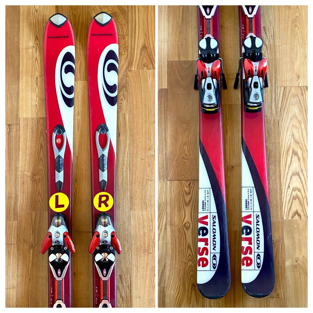 スキー4点セット SALOMON VERSE7 170cm ストック ケース付