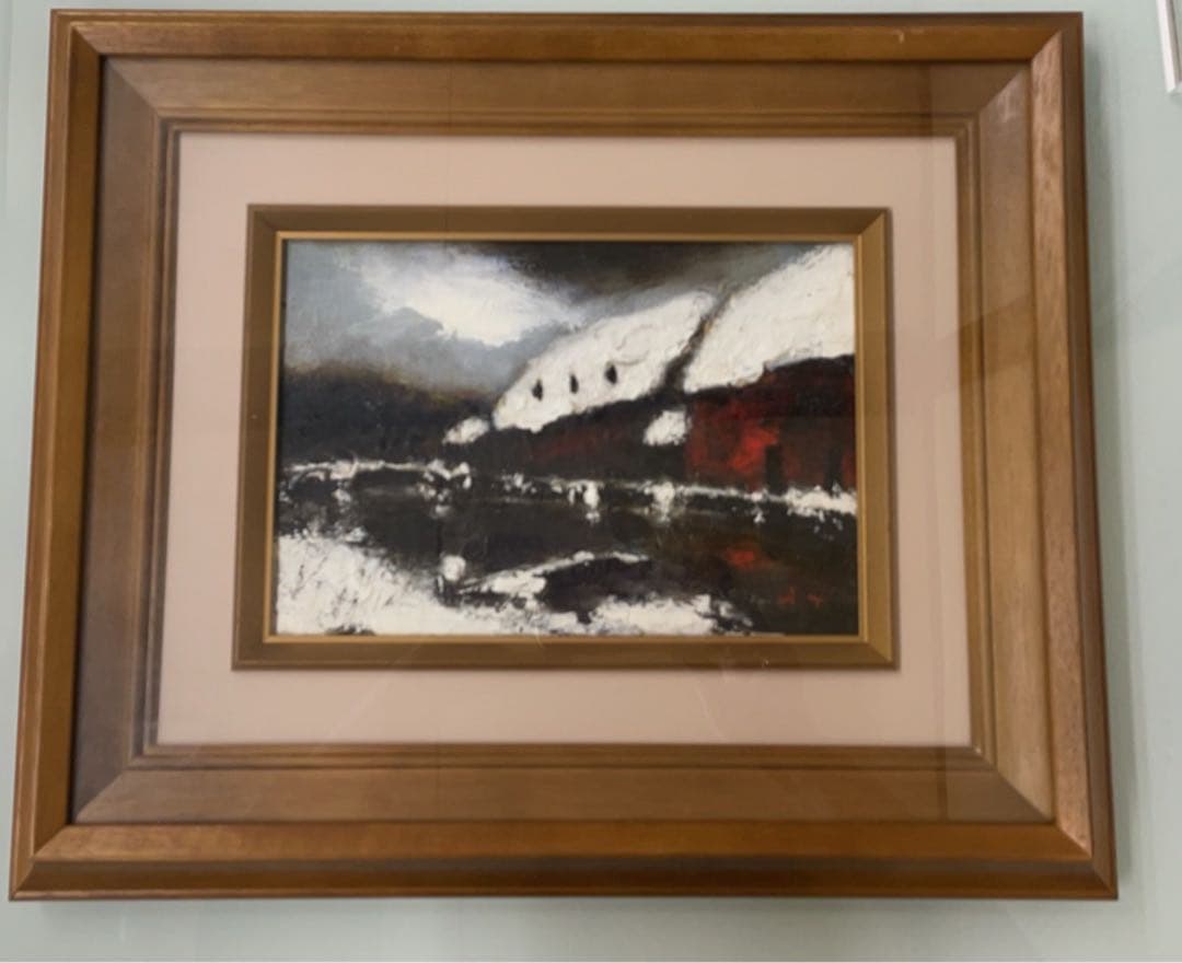 友成晴雄　油彩画　画歴付き