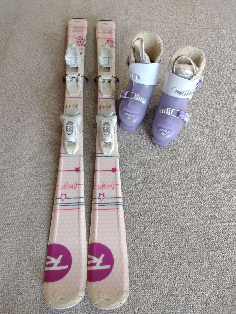 スキー板120cm＆ブーツ22cm ２点セット
