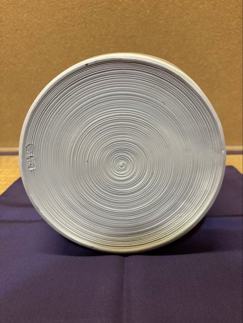 亀井味楽　高取焼　水指　裏千家　鵬雲斎　箱書　鈴木表朔　蓋　茶道具