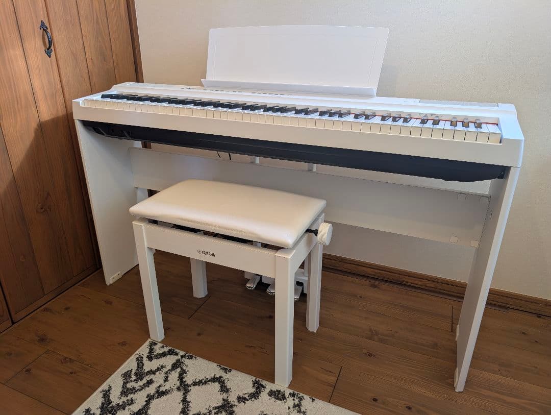 【美品】ヤマハYAMAHA P-125ＷＨ電子ピアノフルセット地域により送料無料