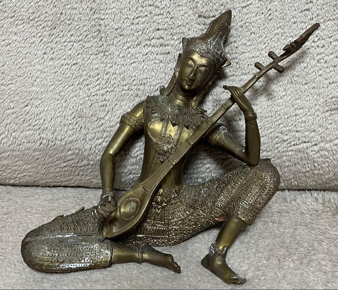 タイ仏像 Gandharva 古銅鍍金仏 ガンダルヴァ