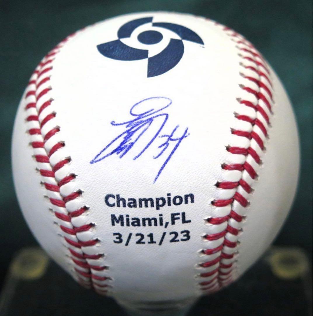 吉田正尚 2023年WBC 優勝記念 直筆サイン公式ボール 23個限定 大谷翔平