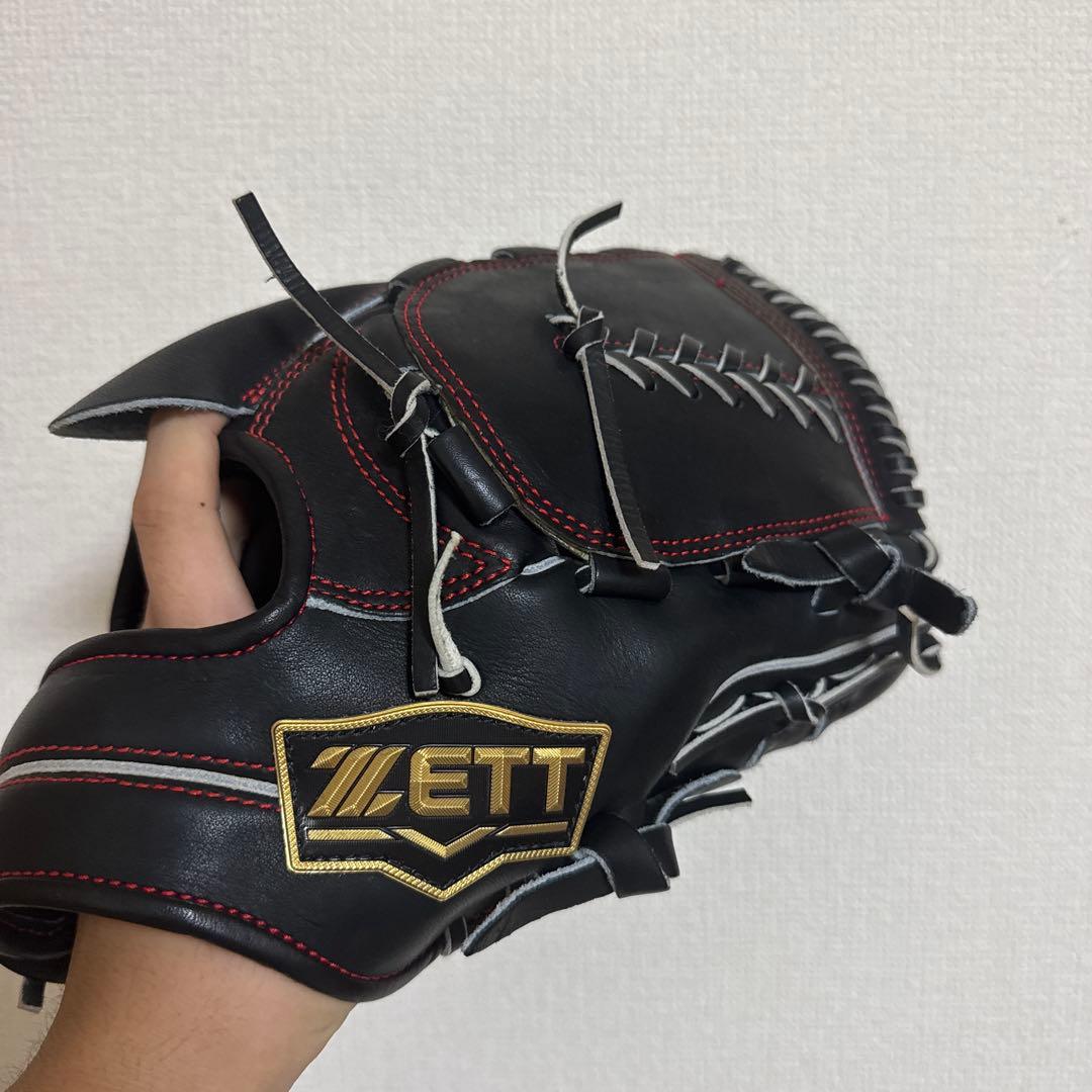 ZETT Neo Status グローブ 右投げ用 ブラック/レッド硬式