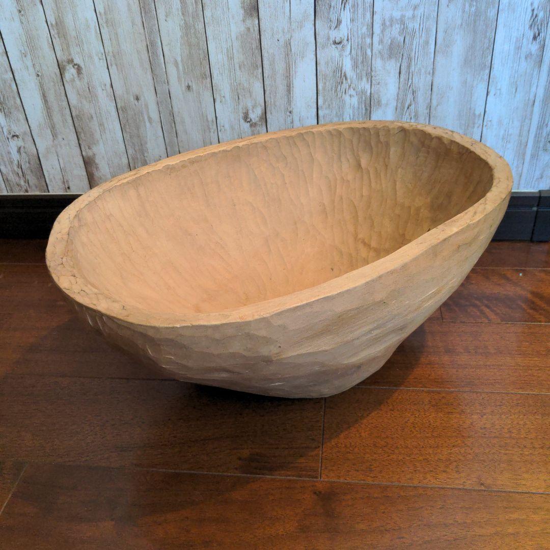 こね鉢 古道具 木製 日本製 ウッドボウル そば鉢 ねり鉢 蚤の市