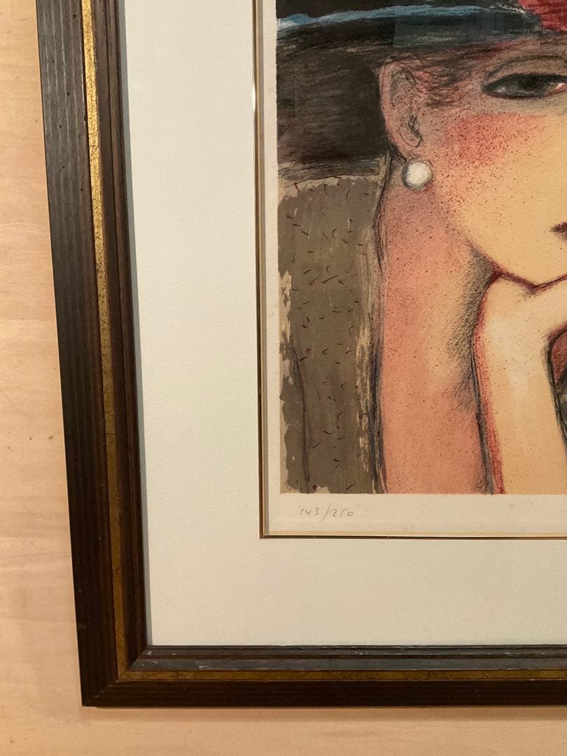 カシニョール　「ポンポンルージュ」　リトグラフ　直筆サイン・エディション有り