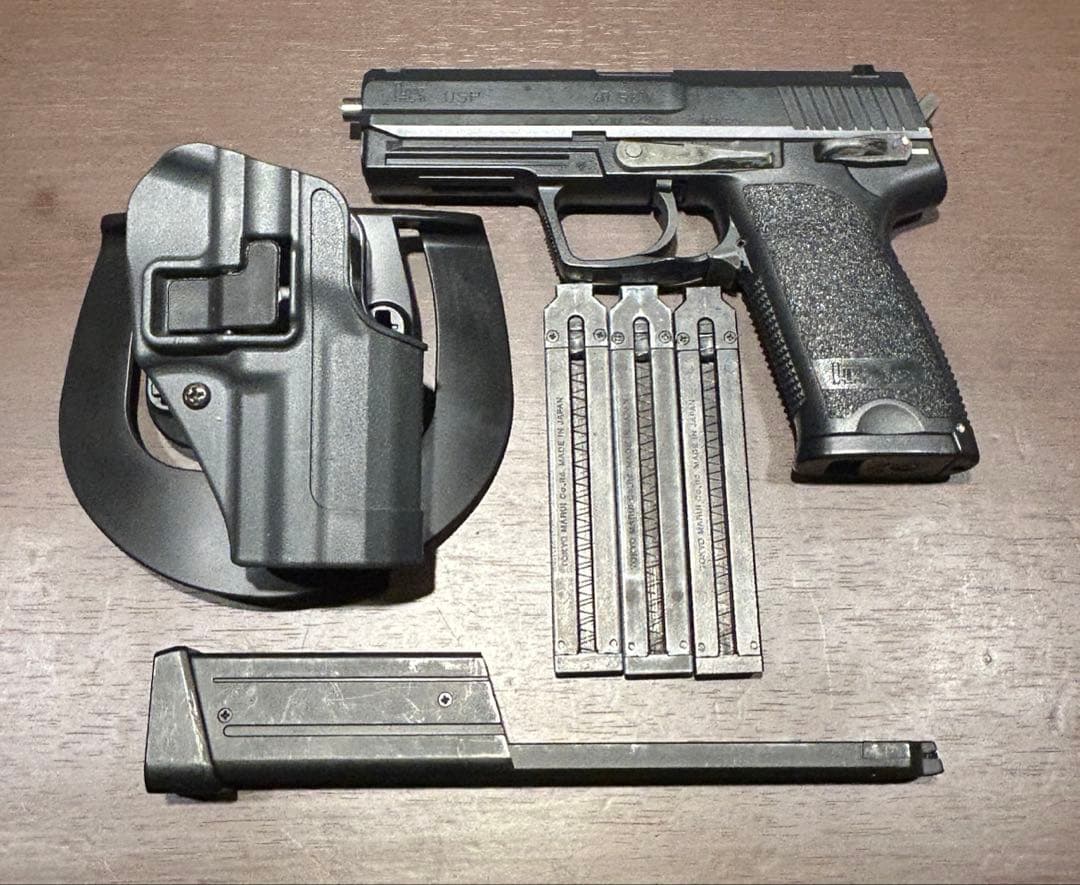 初速82.82m/s カスタム品 東京マルイUSP 電動ハンドガン ホルスター付
