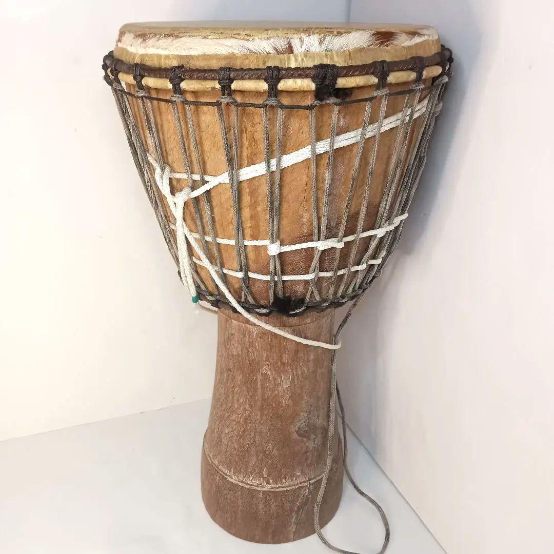 ニンバ ジャンベ 民族楽器大型 64㌢ 太鼓 打楽器 アフリカ民族楽器 木製