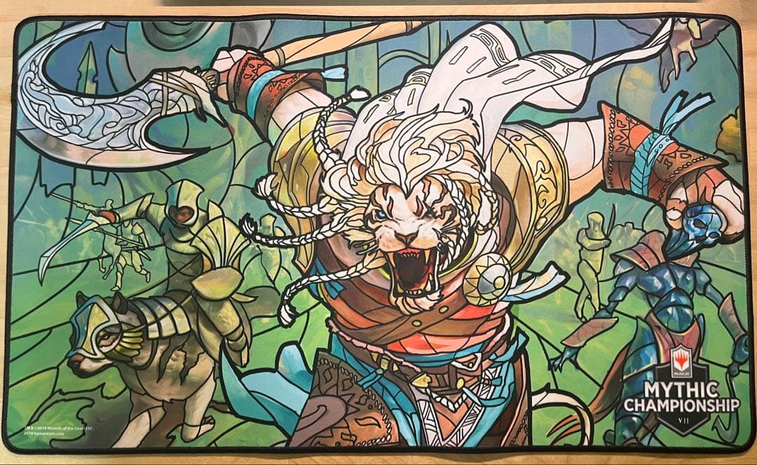 【超希少】寛大なる者、アジャニ　ミシックチャンピオンシップ　プレイマット