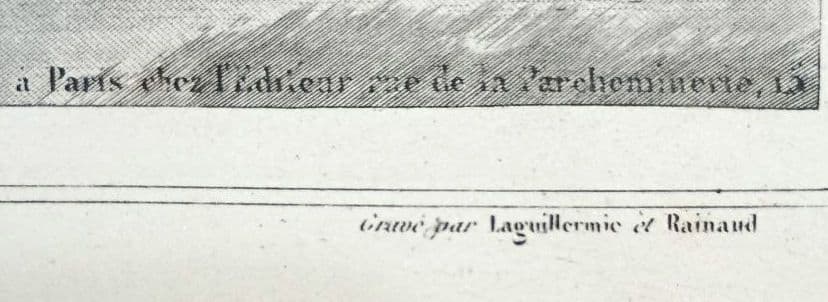 みや　額装　西洋古地図　1856年　 Levasseur 「パリ全図」美品