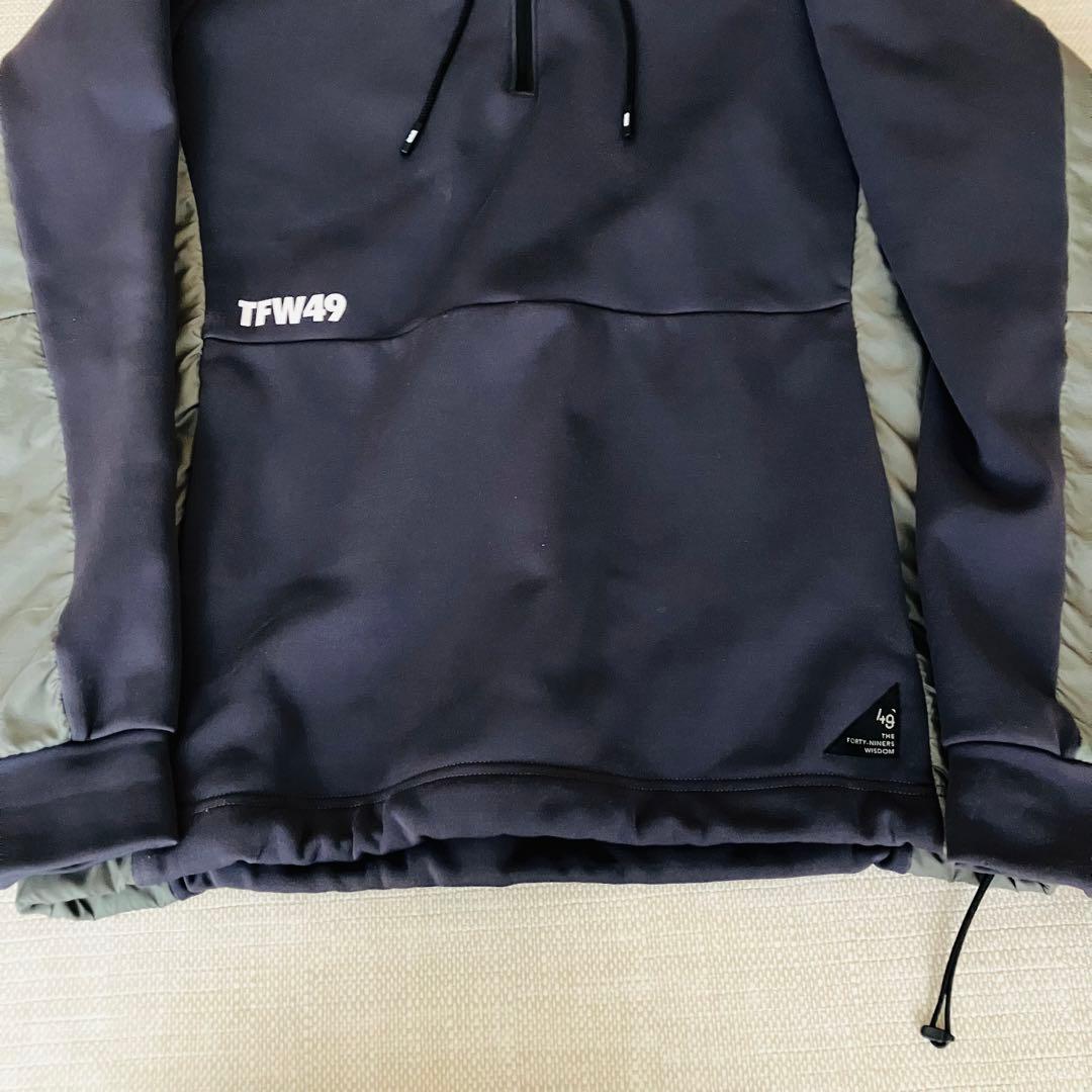 【美品】TFW49 ハーフジップ コンビネーションパーカー L
