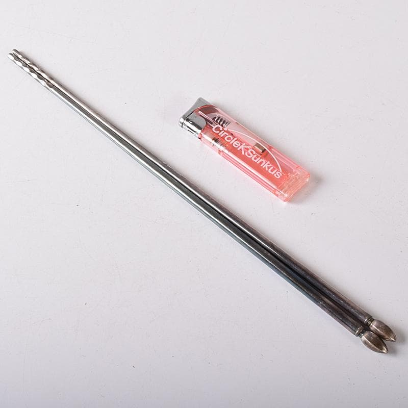 茶道具　銅製　中川浄益造　木の実火箸　約131g　共箱　D　R8367