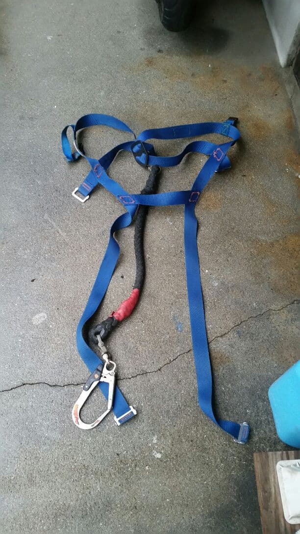 建設用ハーネス、安全帯つき