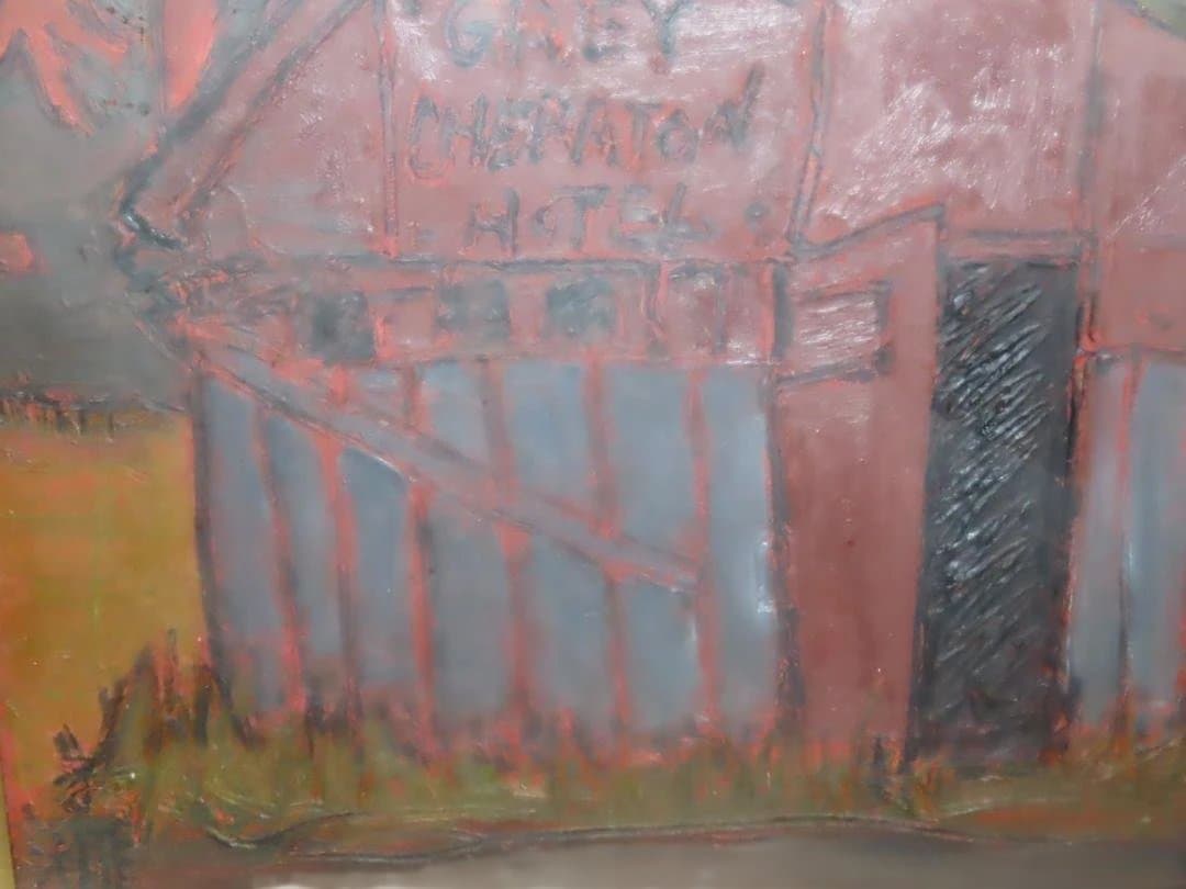 真作 熊谷榧 「グレイ小屋」 肉筆油彩　F12号 1980年制作 父:熊谷守一