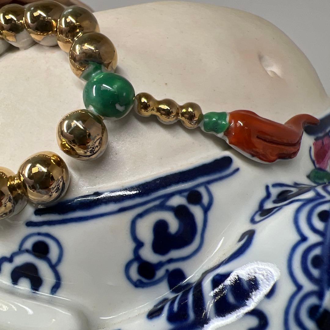 中国美術　景徳鎮布袋置物　高さ約24㎝ 東Y7-0520⑤