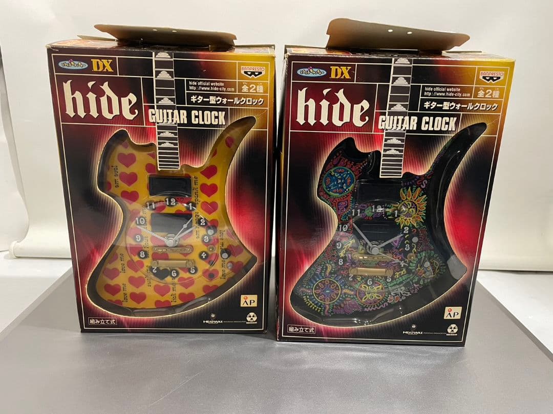hide ギター型ウォールクロック2種セット