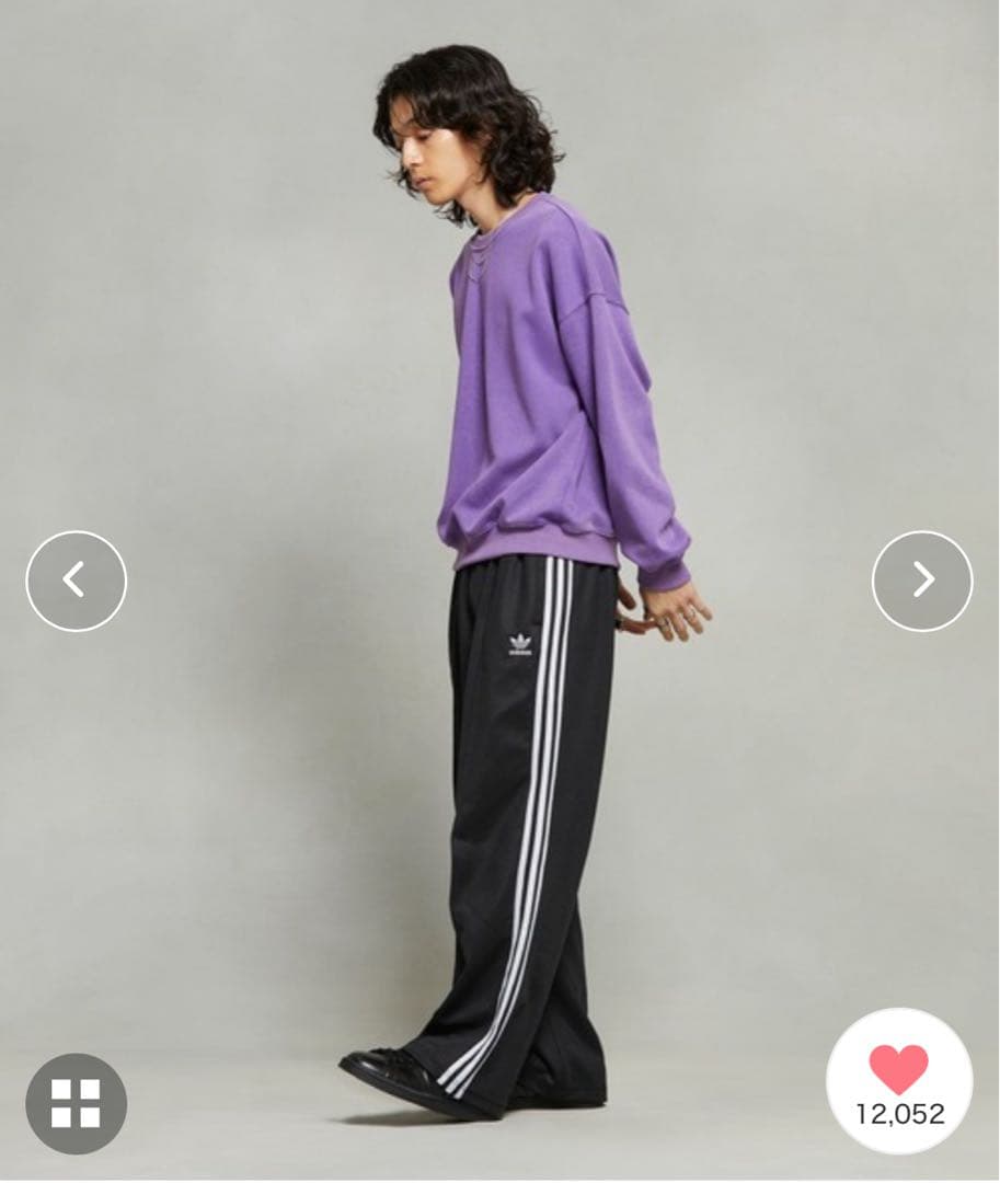 アディカラー バギーフィット ファイヤーバードトラックパンツ　Mサイズ ネイビー