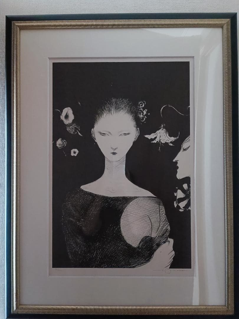 天野喜孝 「夜香」リトグラフ