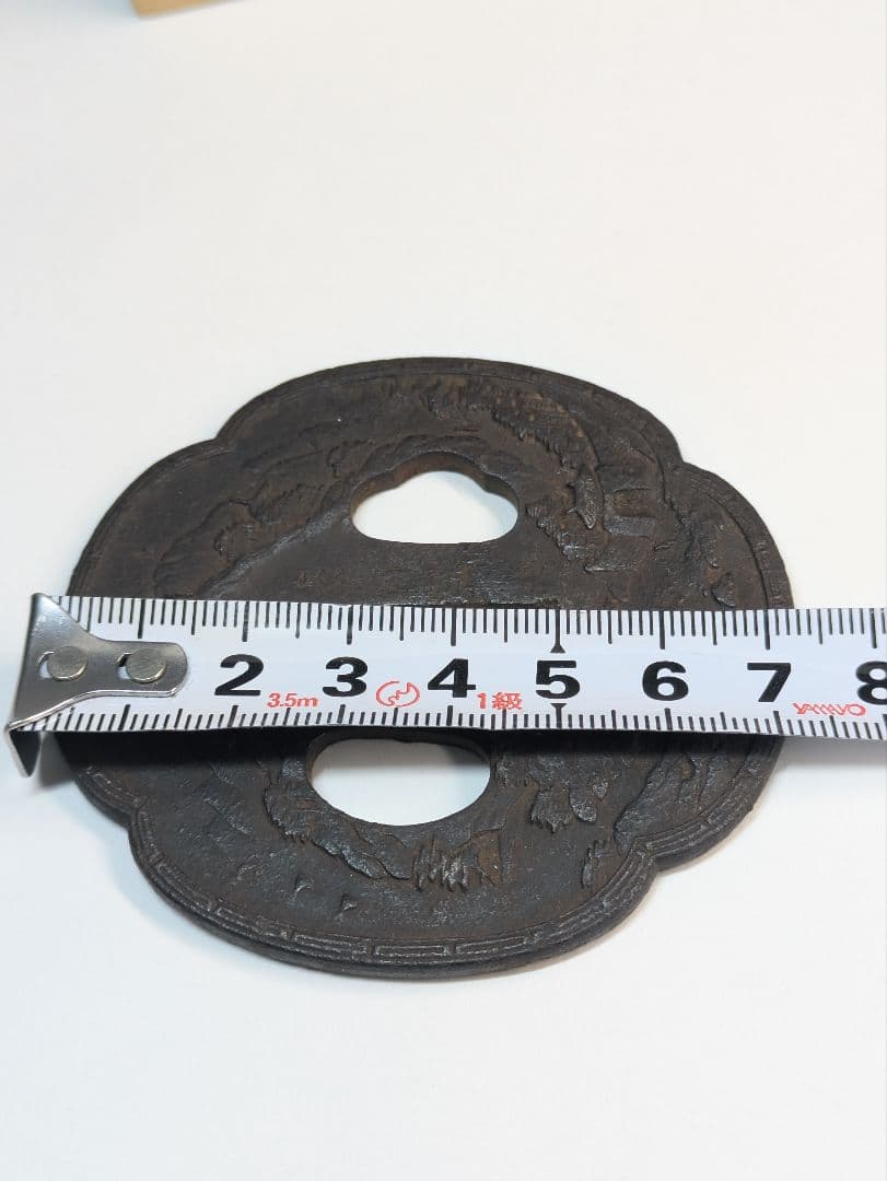 長州鍔　鍔　友之　蓬萊山　山水　崑崙山　骨董　武具　刀装具　蓬莱山