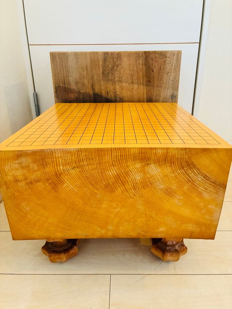 【ももこ】本榧　囲碁盤　6寸8分　6.8寸　天地柾目　前田榧碁盤店