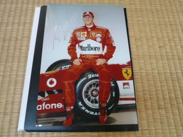 ミハエル・シューマッハ　フォト（縦型）　直筆サイン入り