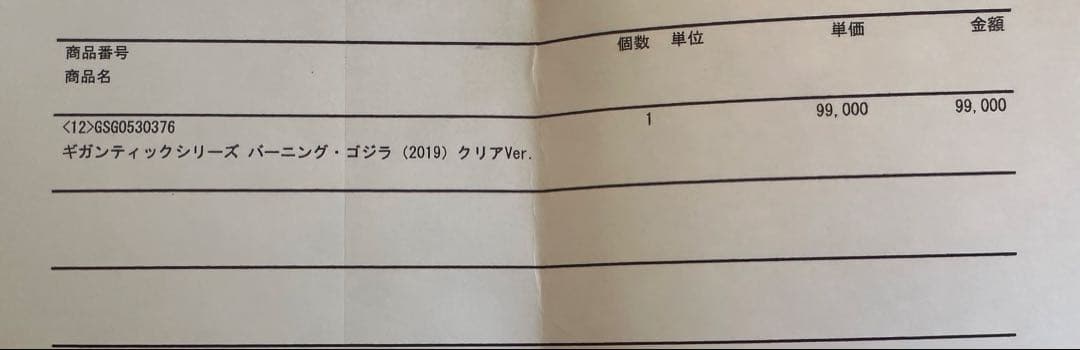 ギガンティックシリーズ バーニング・ゴジラ（2019）クリアVer. フィギュア