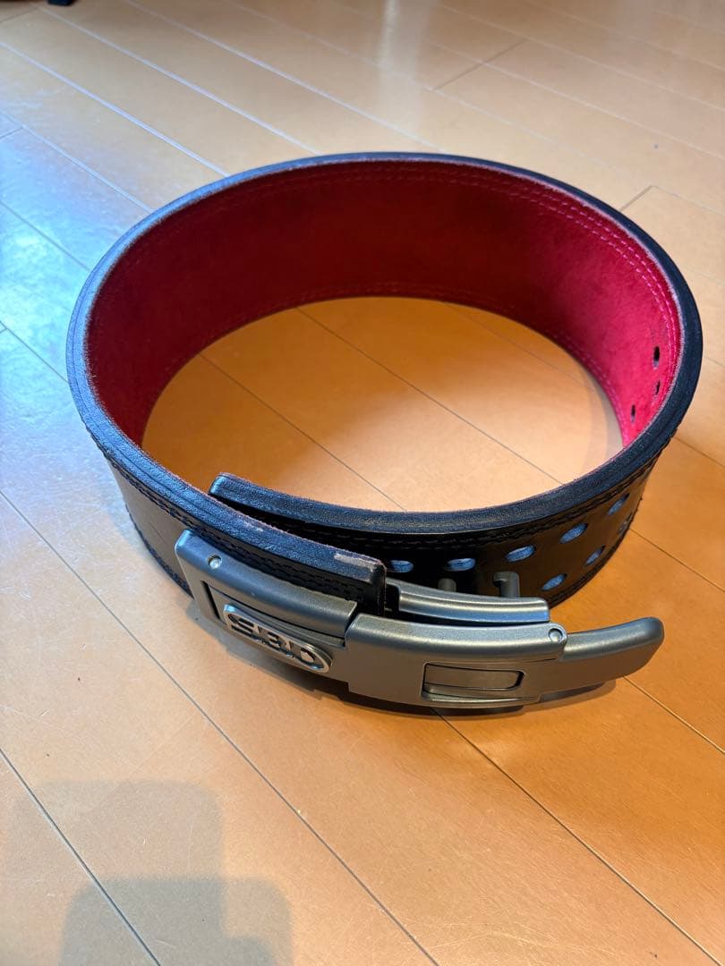 SBD トレーニングパワーベルト 黒/赤　Mサイズ10mm