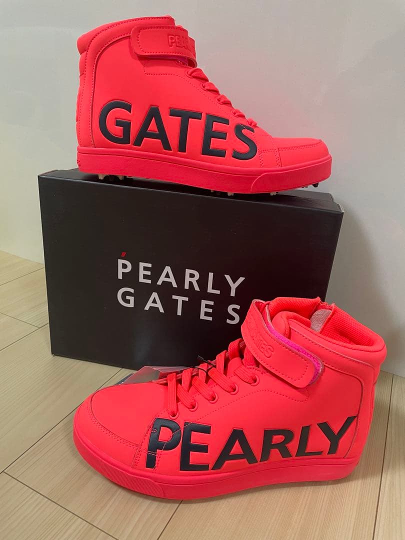 新品　PEARLY GATES ハイカットシューズ ピンク