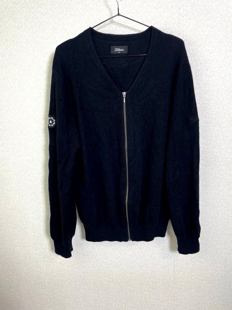 (美品）タイトリスト カーディガン　ジャケット ブラック　サイズ3L