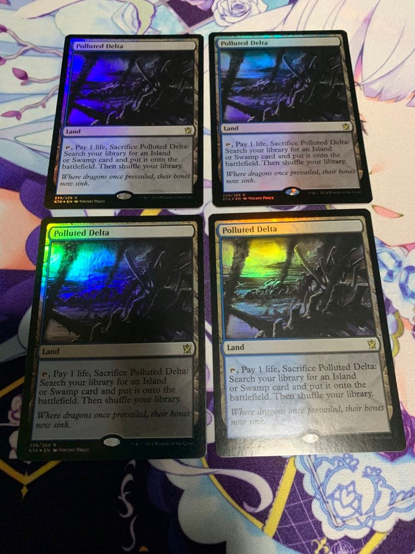 MTG マジック 汚染された三角州 タルキール覇王譚 英語 foil 4枚