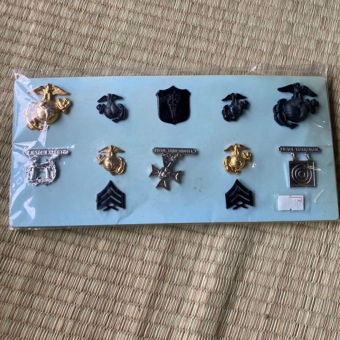 USMC ピンバッジセット台紙付き　デッドストック