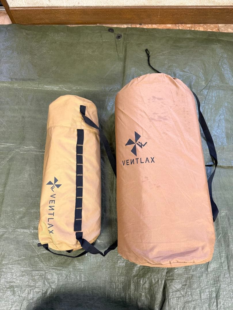 VENTLAXツーウェイコット ＋ インフレータブルマット セット　コヨーテ