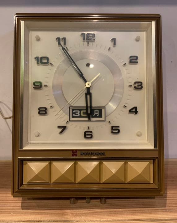 ナショナル　電気　掛け時計　ボンライト　レトロ　アンティーク