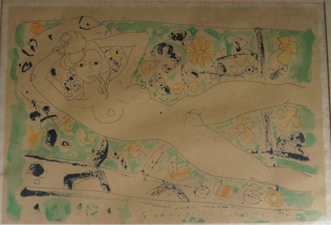 ポール アイズピリ『裸婦』リトグラフ EA 石版画 ※シミあり 美術品