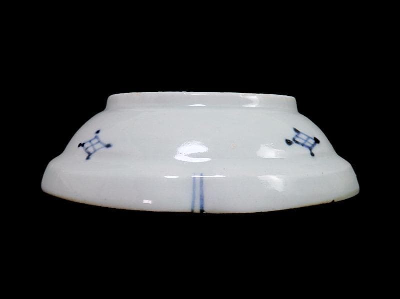 古伊万里　染付　墨弾き　瓜の図　膾皿　5客　C746AS-CEs