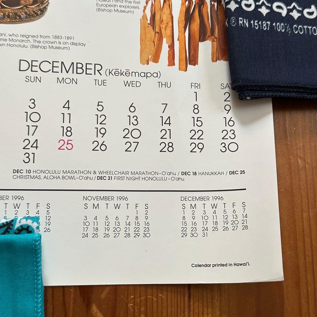 95年旧ロゴHAWAIIAN AIRハワイアン航空オリジナルカレンダーポスター3