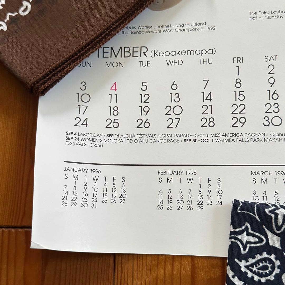 95年旧ロゴHAWAIIAN AIRハワイアン航空オリジナルカレンダーポスター3