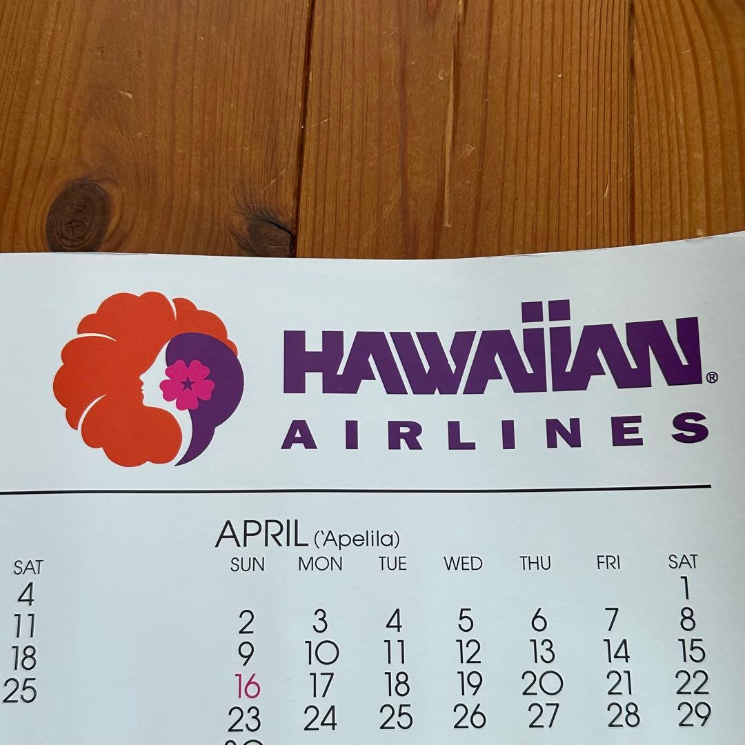 95年旧ロゴHAWAIIAN AIRハワイアン航空オリジナルカレンダーポスター3