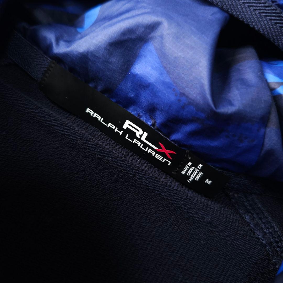 RLX ポロラルフローレン 中綿 異素材 カモフラ フーディブルゾンジャケットM