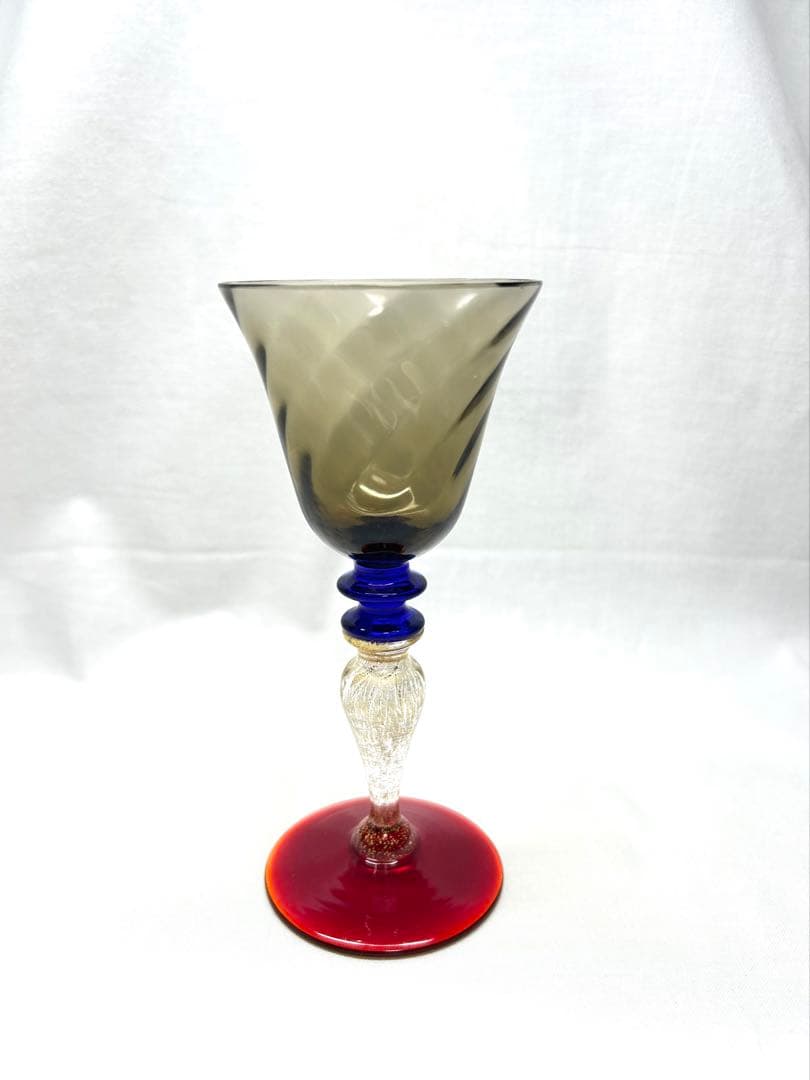 ベネチアングラス装飾グラス スモーキーグレー　Nason &Moretti製