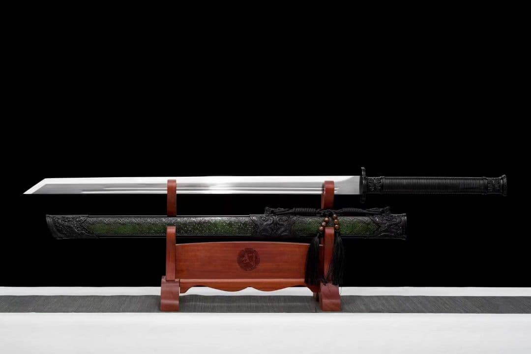 【黒金古刀―青影戦刃】古兵器 武具　刀装具　日本刀　模造刀 居合刀 長尺