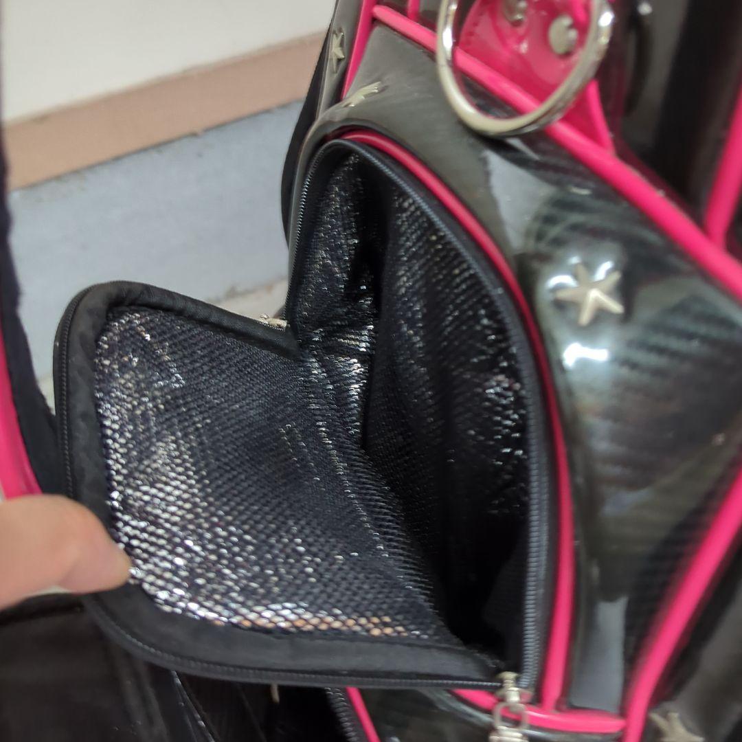 限定５０winwinstyle スカル ゴルフバッグ 黒/ピンク