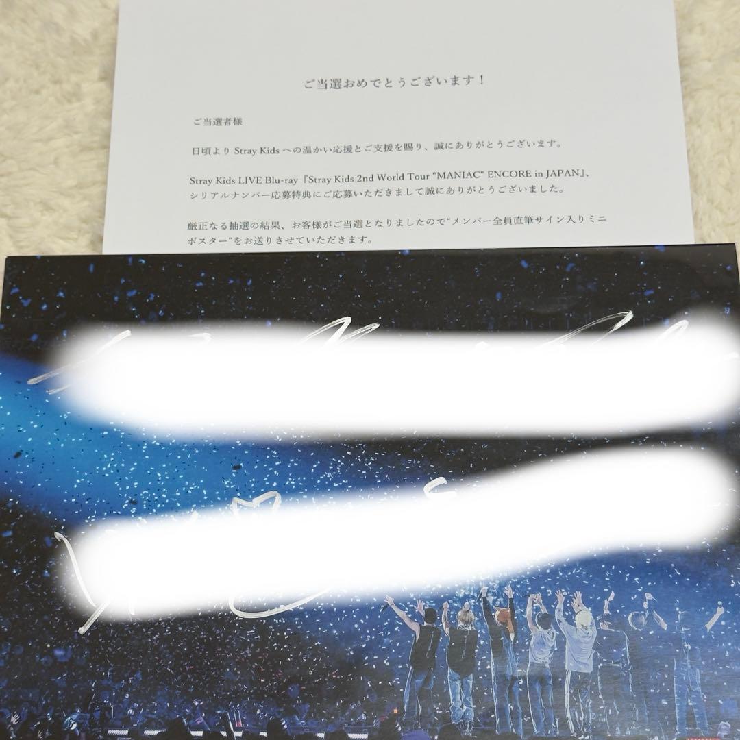 StrayKids サイン入りミニポスター MANIAC