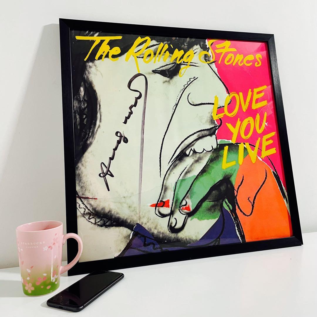 【額付50cm×50cmポスター】アンディ ウォーホル 「ローリングストーンズ」