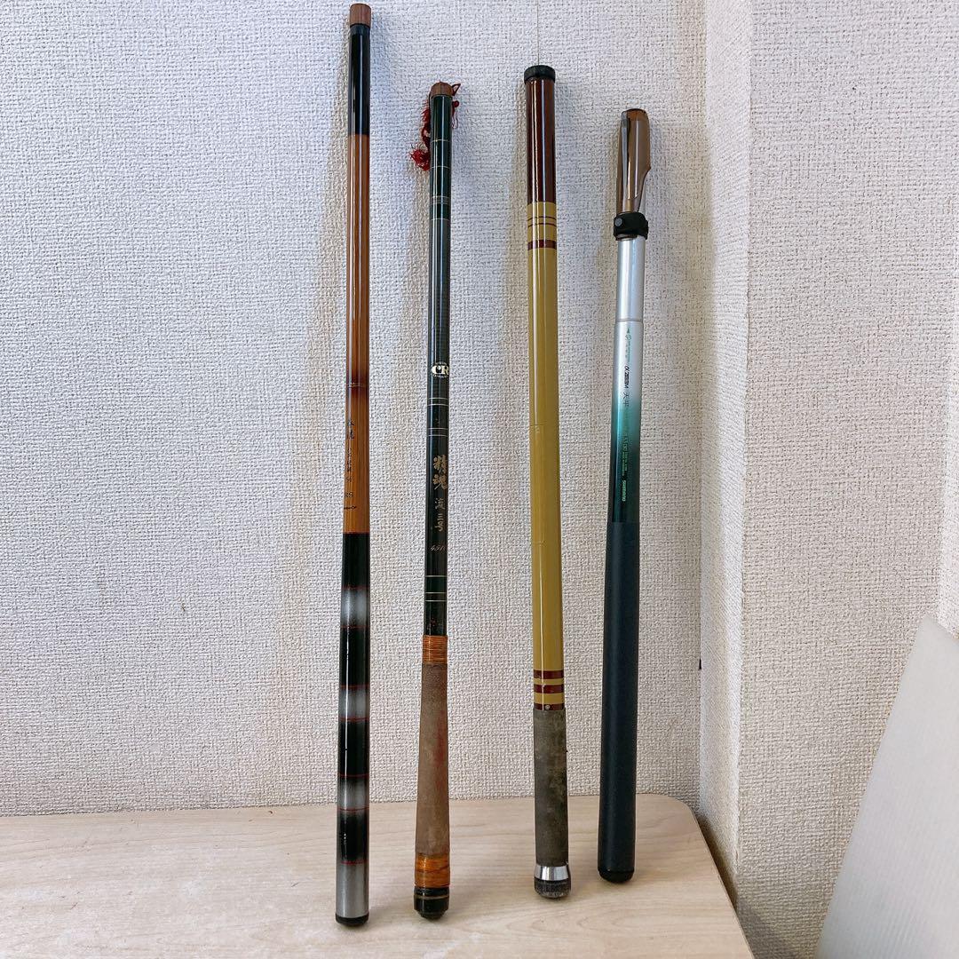 フ*ン様 釣竿4点まとめ 日新 精魂 流 三号 シマノ 天平 DX マミヤ 春流